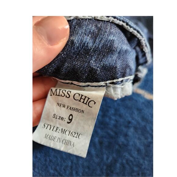 Miss Chic Women's Embellished Boot Cut Dark Wash Denim Jeans-9 - Picture 10 of 10